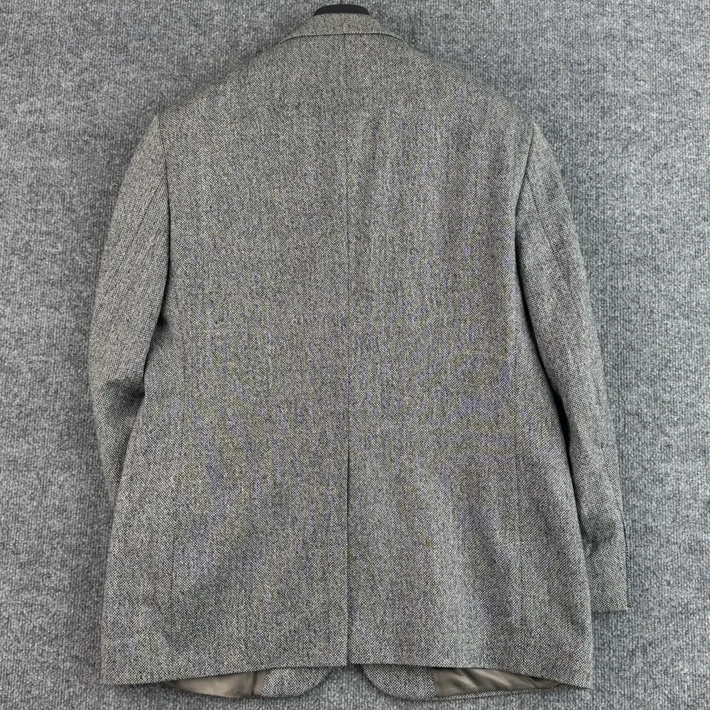 Vintage Brooks Brothers 346 Blazer Mens 43R Gray Micro Houndstooth Wool 2005